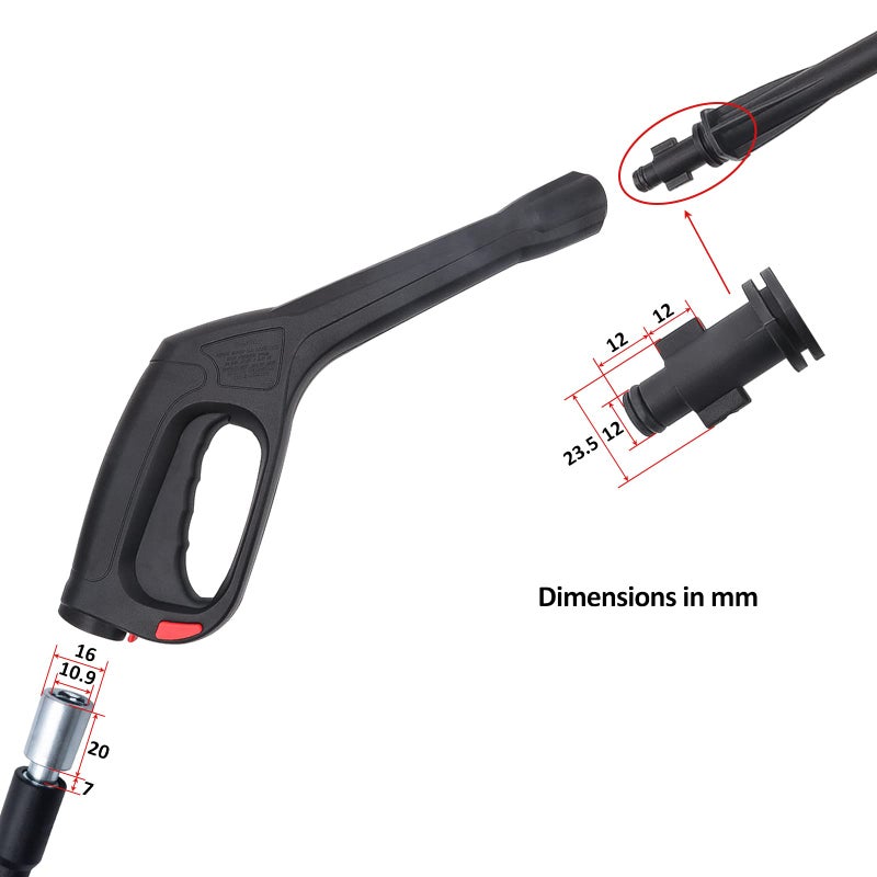 Bear Force High Pressure Power Washer Water Spray Gun, Replacement Pressure Washer Gun, Compatible with Portland Pulsar Taskforce Powerwasher Taskmaster Electric Pressure Washers - Image 3